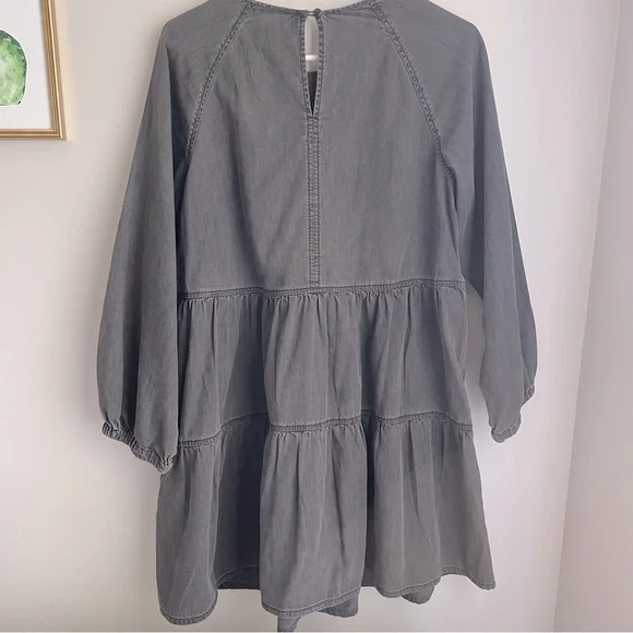 Madewell Denim Raglan-Sleeve Mini Dress in Lunar Wash - Picture 13 of 16